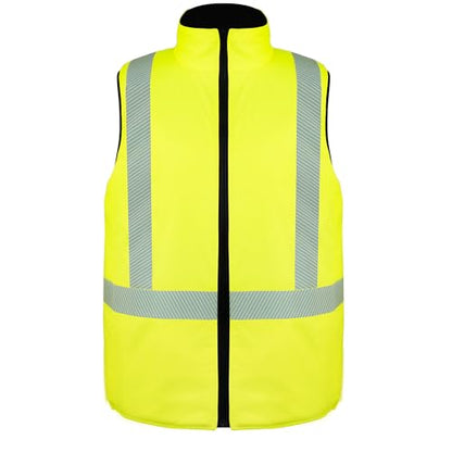 PAFESTER Cotton Reflective Hi Vis Safety Vest for Men Reversible High Visibility for Winter Wind Resistant Insulated - size: X-Large