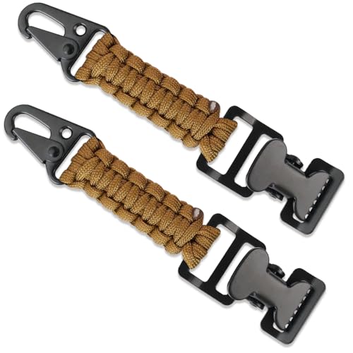 weryerker 2PCS Tactical Glove Clip Holder Anti-slip Nylon Work Glove Holder Clip, for Tactical Backpack, Tool Belt, Outdoor - color: 2pcs Brown