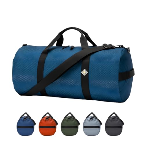 44L Daily Duffel Bag, Heavy-Duty Gear Bag, 1050D Tuff Cloth, Diamond Ripstop, Reinforced Stitching - Blue (12" x 24") - color: Pacific Blue, size: 12" x 24" (44 Liters)