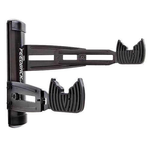 Feedback Sports | Velo Wall Rack 2D Bike Storage | Bicycle Hangar Mount W/Adjustable Arms | Road, Gravel, Mountain Bike Compatible | For Garage, Apartment, Shed | Black - style: Velo Wall Rack 2D