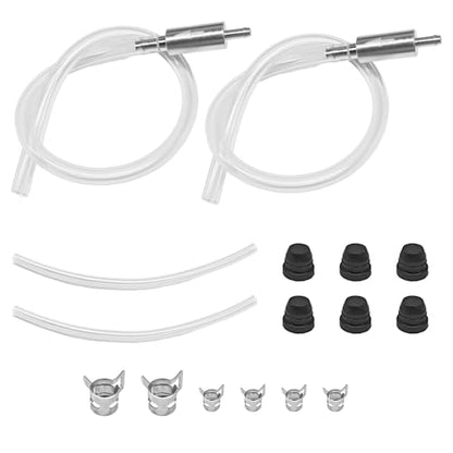 2 PCS Brake Bleeder Kit, One Way Check Valve Tube Bleeding Tool with Metal Clips, Hydraulic Brake Fluid Bleeder Replacement Hose Kit for Car Motorcycle Bike Clutch