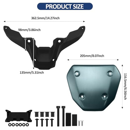 Compatible with Yamaha MT09 MT-09 MT09 SP 2024-2025 Motorcycle Wind Deflector Front Windscreen Fly Screen(Titanium) - color: Titanium