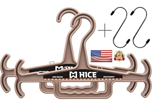 HICE - Titan Vest Hanger | Original Heavy Duty Plate Carrier & Body Armor Hanger | 200 lb Load Capacity | Durable High Impact Resin | for Police, Military, Scuba & Tactical Gear (Tan, Set of 2) - color: Black, size: Set of 2
