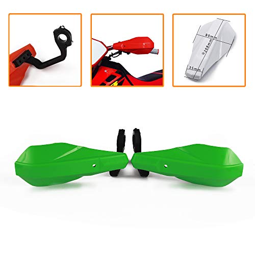 AnXin Motorcycle Handguards 7/8" and 1 1/8" Hand Guard Handlebar Protection Universal for KLX 110 140 KX 65 85 80 112 125 KX100 Dirt Pit Bike ATV Green - color: green