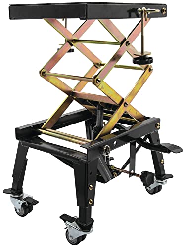 BikeMaster MX Scissor Lift with Wheels, Black