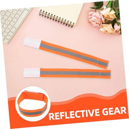 Kisangel 4pcs High Visibility Reflective Bands Adjustable Elastic Leg and Arm Straps for Night Cycling Mountain Biking and Outdoor Sports Safety Enhanced Body Visibility Gear