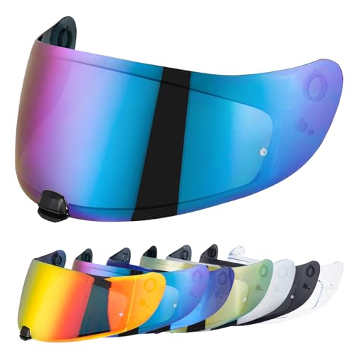 VCOROS C70 Motorcycle Helmet Shield For FG-17 FG-ST IS-17 HJ20M Full Face Helmet Visor Shield Accessories (Rainbow) - color: Rainbow