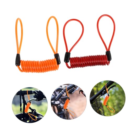 VICASKY 4pcs Disc Brake Lock Reminder Cable Wire Lock for Bicycle Helmet and Motorcycle Cable Lightweight