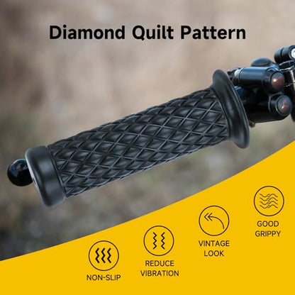 HIAORS 7/8" Motorcycle Handlebar Grips Compatible with CRF50 CRF70 XR50 XR70 XR100 TTR125 PW80 YZ85 KX65 KX110 SSR 110 Apollo Thumpstar 50cc 70cc 110cc 125cc Pirt Dirt Bike Parts with Cruise Assist - color: Classical Black