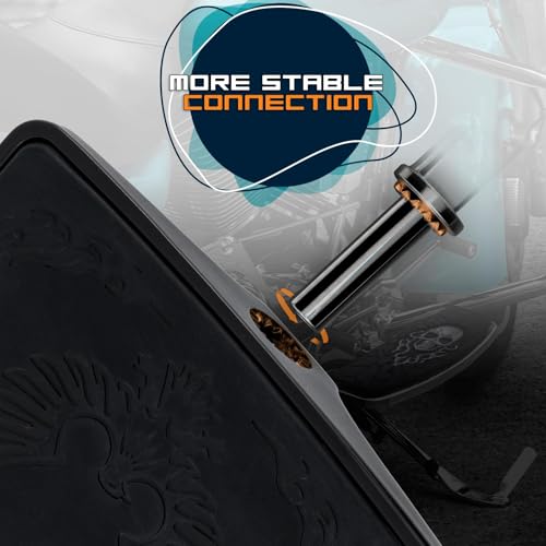 Rear Passenger Footpeg Passenger Peg Floorboard Footboard for Harley Dyna Electra Glide Road Electra RoadKing Fat boy Sportster 883 1200 Sportsters Dynas Softails V-Rod (Eagle-Black) - size: Eagle-Black