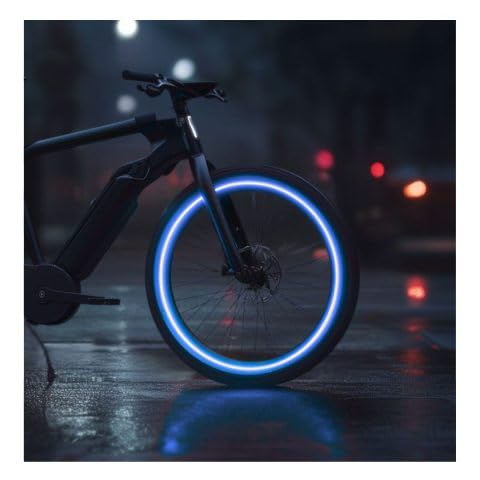 customTAYLOR33 Blue High Intensity Grade Reflective Copyrighted Safety Rim Tapes - (Must Select Your Rim Size) (14" (TIRE Size, for Small Bicycles/eBikes)) - size: 14" (TIRE Size, FOR Small Bicycles/eBikes)