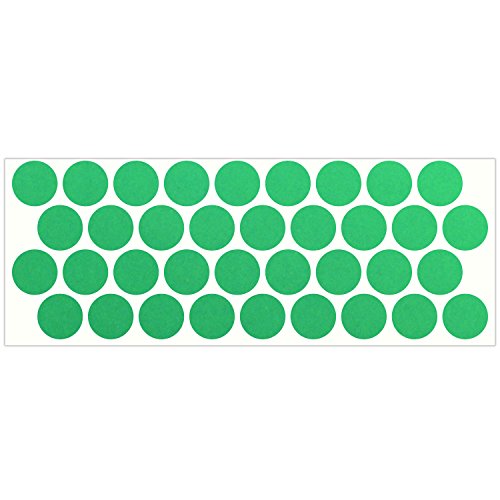LiteMark Reflective Green 1 Inch Circle Sticker Decals for Helmets, Bicycles, Strollers, Wheelchairs and More - Pack of 36 - color: Light Green