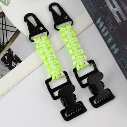 2PCS Heavy Duty Glove Holder with Metal Alligator Glove Clip for Duty Belt, Firefighter, Hiking, Rescue - color: Green