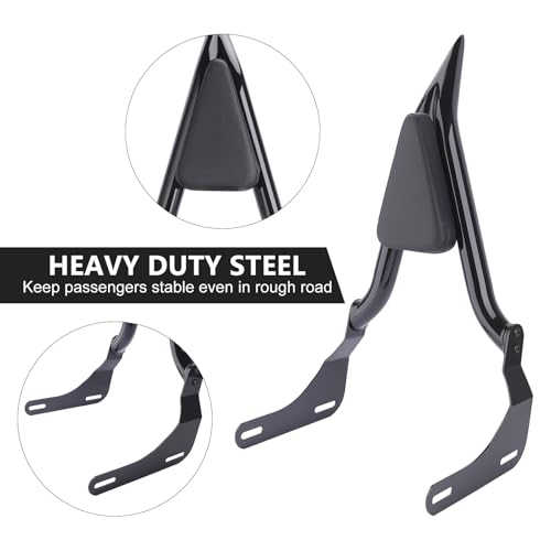 25" Rear Passenger Sissy Bar for Honda Rebel 1100 CMX 1100 Models 2020-2025 Detachable Pointed Motorcycle Backrest Pad, Gloss Black
