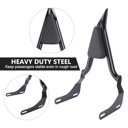 25" Rear Passenger Sissy Bar for Honda Rebel 1100 CMX 1100 Models 2020-2025 Detachable Pointed Motorcycle Backrest Pad, Gloss Black
