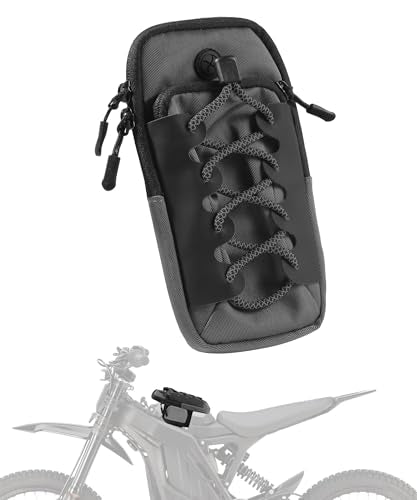 Dirt Bike Frame Bag,Motorcycle Frame Bag,Car Accessories Powersports Gear Bags,Universal Electric Vehicle Front Bags,Ebike Accessories,Suitable for Most Motorcycles,Dirt Bike (Gray) - color: Gray