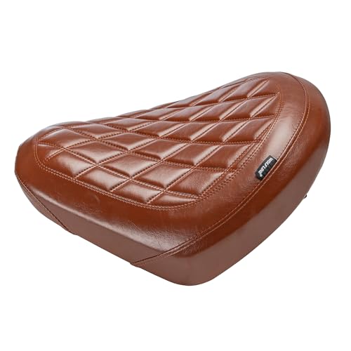 Motorcycle Rider Comfort Seat Fit for CMX1100 Rebel 1100 2021 2022 2023 2024 2025 2026, Leather Front Driver Saddle Solo Cushion Pad, Brown Stitching - color: Front - Brown-A