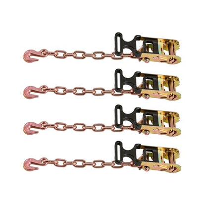 VEVOR Wheel Chock Tie-Down Kit, Tire-Style Tow Dolly Strap, Car Tie Down Kit with Heavy-Duty Hook, Break Strength 10009 lbs & Working Load 3333 lbs Motorcycle System for ATV, SUV, Snowmobiles - style: Tire-Style with Heavy Duty Hook-Yellow
