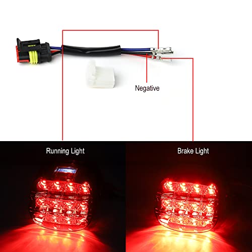 Red Strobing LED Tail Light Upgrade HD Tail Lights Assemblies for Harley Dyna Road King Electra Glide Street Bob Touring, Harley Davidson Parts, LED Lights for Motorcycles（Red） - color: Red