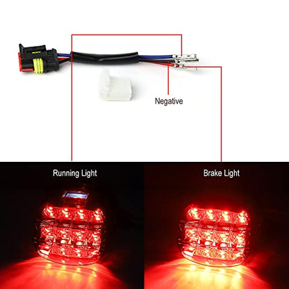 Red Strobing LED Tail Light Upgrade HD Tail Lights Assemblies for Harley Dyna Road King Electra Glide Street Bob Touring, Harley Davidson Parts, LED Lights for Motorcycles（Red） - color: Red