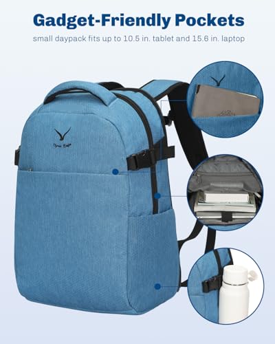 Hynes Eagle 2 in 1 Travel Backpack 22 inches Carry on Luggage 63L Rolling Backpack for Men Women with Packing Cubes 3PCS Set - color: Blue