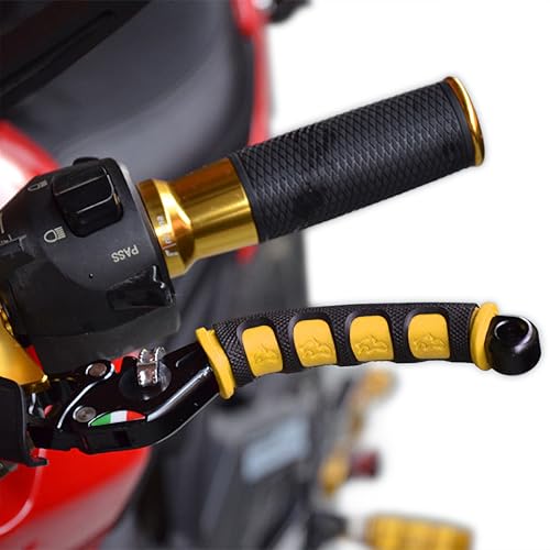 2Pcs Universal Motorcycle Brake Lever Cover Handle Silicone Sleeve Motorbike Bicycle Handles Grips Protection Accessories - color: yellow