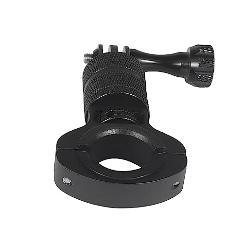 Motorcycle Handlebar Clip Holder 1/4 Screw Bicycle Bike Seatpost Clamp Compatible with Go-pro 11 ONE Action Camera Accessories (Black Set) - color: Black Set