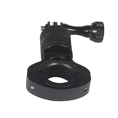 Motorcycle Handlebar Clip Holder 1/4 Screw Bicycle Bike Seatpost Clamp Compatible with Go-pro 11 ONE Action Camera Accessories (Black Set) - color: Black Set