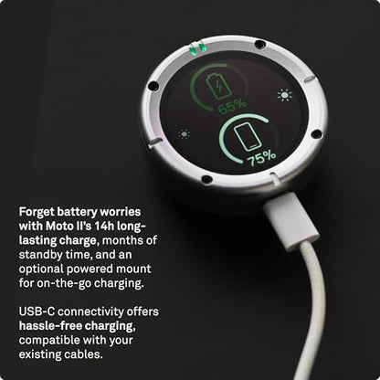 Beeline Moto II - Next Gen Motorcycle GPS Tracker | Compact Design, Waterproof Build, Simple Display & 14-Hour Battery |Glove Friendly Motorcycle Sat Nav Perfect for Adventure & Daily Commutes (Metal) - color: Silver, style: Moto II