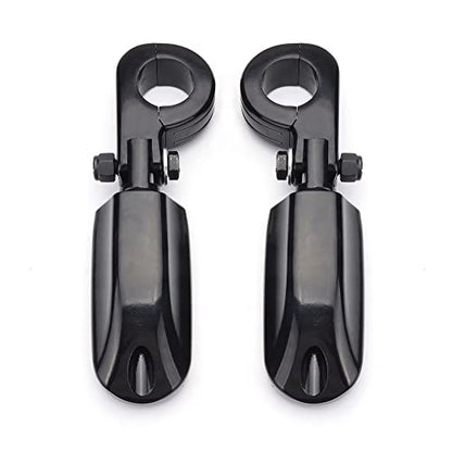 1.25" Highway Footpegs, Adjustable Footrest Mounting P-Clamps Mounts Compatible with Harley Sportster Touring Softail Dyna Honda Kawasaki Suzuki Yamaha with 1-1/4" Engine Guard(Black 6) - color: Black Style 1