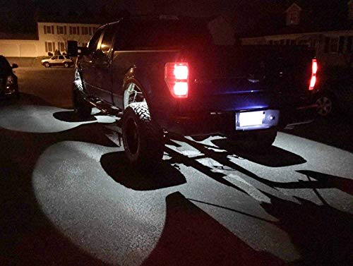 iJDMTOY 4pc Universal Fit 3-Chipset 9W High Power LED Rock Light Kit Compatible with Jeep Truck SUV Off-Road Boat, Xenon White - color: White