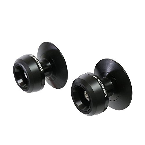 MC MOTOPARTS Twall 6MM CNC Swingarm Spools Compatible with DAYTONA 675 2006-2010 06 07 08 09 10 (Black) - color: Black