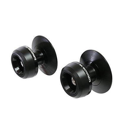 MC MOTOPARTS Twall 6MM CNC Swingarm Spools Compatible with DAYTONA 675 2006-2010 06 07 08 09 10 (Black) - color: Black