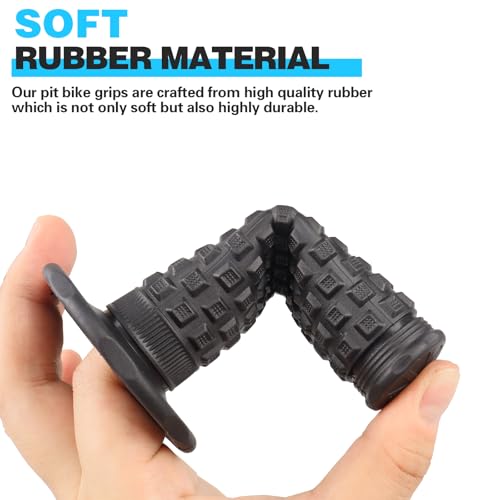 7/8" Dirt Bike Grip Rubber Anti-Slip Universal Motorcycle Grips Handlebar Racing Grip for Motocross Mini Bike Surron Light Bee x Grips KLX110 YZ450F XR50 CRF80 Motocross Grips - color: Black