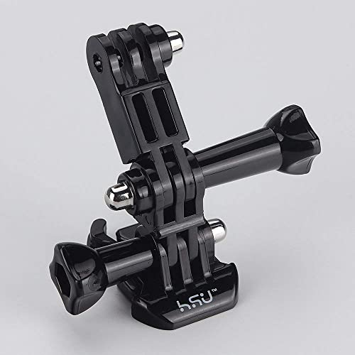 HSU Adjust Arm Straight Joints Mount, Long and Short Same Direction Straight Joints Mount for GoPro Hero 13 12 11 10 9 8 7 6 5 4 3 3+ 2 1, AKASO Campark and Other Action Cameras