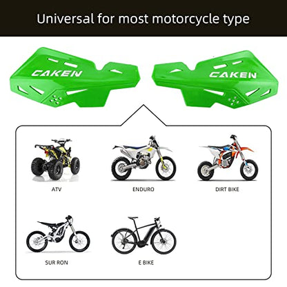Universal 7/8" 22mm and 1 1/8" 28mm Handle Bar Hand Guards CNC Bracket for Dirt Bike Motocross ATV Scooter for CRF KLX KX LTR TRX SX SXF EXC XCW Grizzly Hawk 250 Bicycles-Green - color: Green