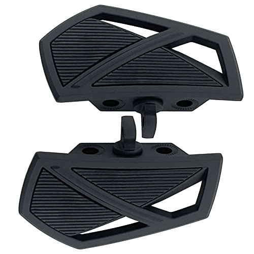FATECIM Motorcycle Phantom Mini Floorboards Foot Pegs Pedals Rests with Male Mount Adapters for Harley Dyna Fat Bob Touring Road Glide Street Glide Sportster 883 Fat Boy Black - color: 4012-Black