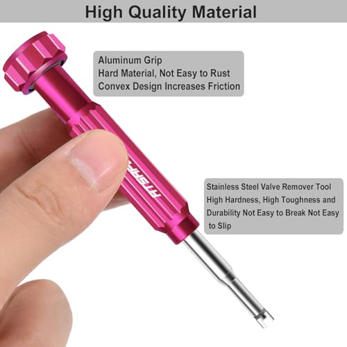 ATsafepro Valve Core Removal Tool, Schrader Valve Core Removal Tool and Presta Valve Core Removal Tool,Valve Stem Removal Tool Equipped with Bearings,Valve Core Tool Suitable for Bikes,Motors and Cars