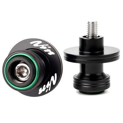 Compatible With Ninja 300 Ninja 250 ZX6R ZX10R 1998-2011 ZX12R ZX-14R Vulcan S 650 Z750 S R CNC M10X1.25 Motorcycle Swingarm Spool Sliders Rear Stand Swing Arm Sliders (Green) - color: Green
