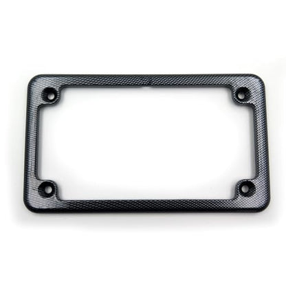 Billet Aluminum Motorcycle License Plate Frame 7x4 Inch Black Finish Fits Universal Custom Chopper Springer Mini Bike and Metric Cruisers - color: Carbon Fiber, size: Classic
