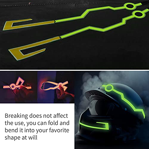 Motorcycle Helmet Light Kit,Waterproof 3 Mode LED Light Night Riding Signal Helmet Light for Motorcycle Bike Helmet,Yellow - color: Yellow