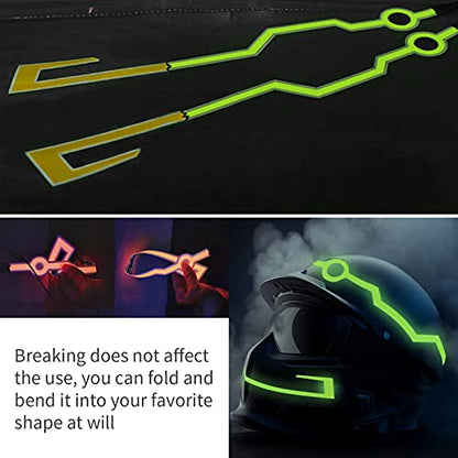 Motorcycle Helmet Light Kit,Waterproof 3 Mode LED Light Night Riding Signal Helmet Light for Motorcycle Bike Helmet,Yellow - color: Yellow