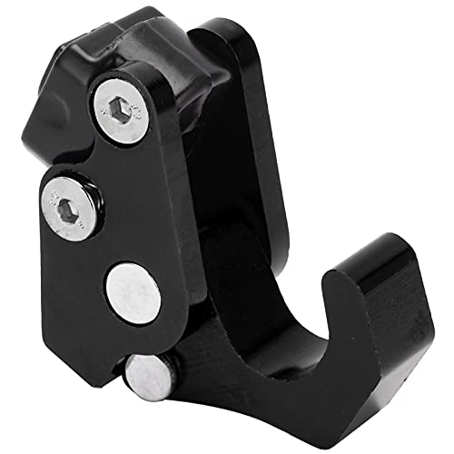 Alomejor Universal Motorcycle Hook, CNC Aluminum Alloy Helmet Hook Luggage Hanger, Mortise and Tenon Design, Easy Installation, for Bags Helmets Gear on Motorcycles Scooters (Black) - color: Black