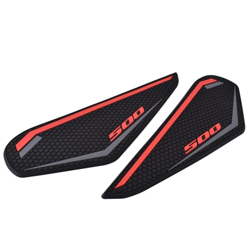 Motorcycle Side Fuel Tank pad Traction Pad Gas Knee Grip Protective Sticker Tankpad Protector fit for Ka&wa&sa&ki NINJA500/Z500 NINJA 500/Z 500 2024 2025 (Red) - color: Red