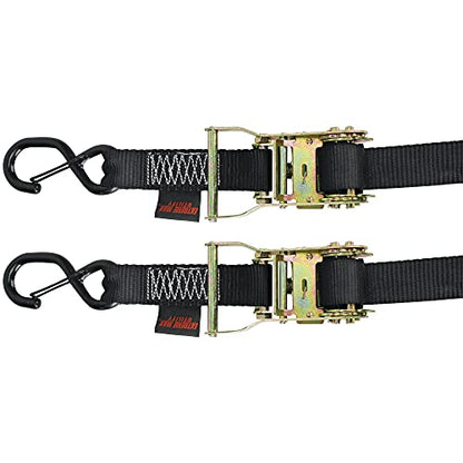 Extreme Max 5900.1145 Utility Ratchet Tie-Down Strap - 1.5", 2000 lbs., Pack of 2