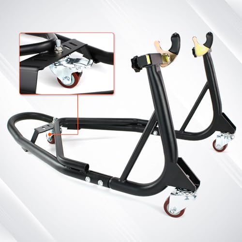 Xitomer Mobile Paddock Motorcycle Stand Dolly, Universal Motorcycle Lift, Adjustable Motorcycle Stand Lift Motorcycle Wheel Stand