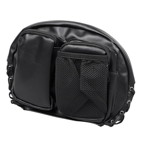 Motorcycle Black Backrest Bag Driver Back Rest Tour Pack Organizer Rider Backrest Organizer Pocket for Harley Touring Road King Electra Street Tri Glide