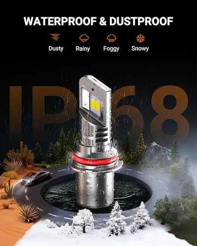 SEALIGHT 9007 Bulbs with 6500K White Light,40000LM Super Bright, 1:1Mini Design Fog Light Bulbs,3 Mins Plug-N-Play, Pack of 2 9007 Bulbs - size: 9007/HB5