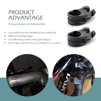 2 PCS Motorcycle Cruise Control Grip, Throttle Modification Assist Grip for Precision Labor Saving Control, Handlebar Rocker Rest, Universal Rocker Stopper for Most Motorcycles (Black)