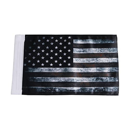 Motorcycle Antique American Flag Replacement 6" x 10" For 3/8 Diameter Pole, Double-Sided Sewing UV Coated US Flag - color: American Flag B